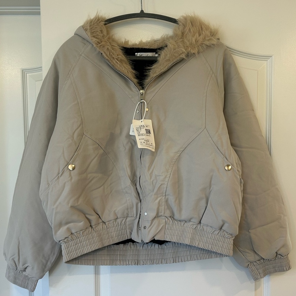 NWT Fashion Women's Retro Fur Collard Warm Hooded Jacket - Picture 3 of 10